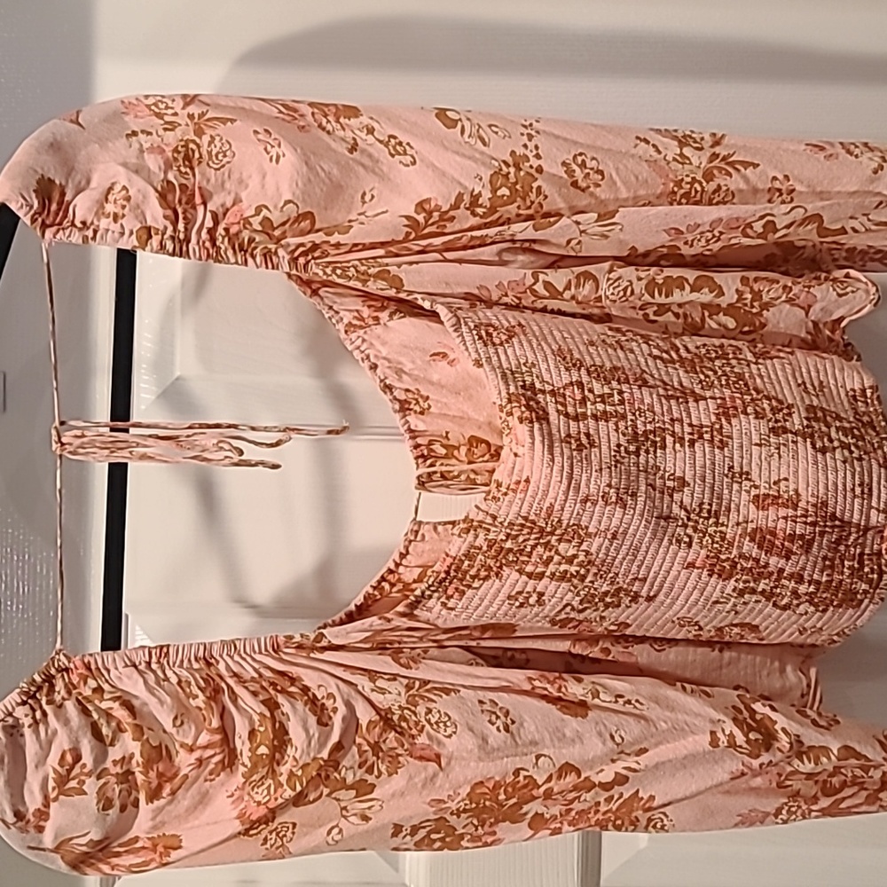 Free People Ruched Pink Top - Picture 7 of 7